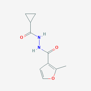 molecular formula C10H12N2O3 B322103 N'-(cyclopropylcarbonyl)-2-methyl-3-furohydrazide 