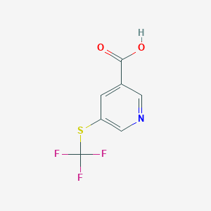molecular formula C7H4F3NO2S B3221040 5-Trifluoromethylsulfanyl-nicotinic acid CAS No. 1204234-63-8