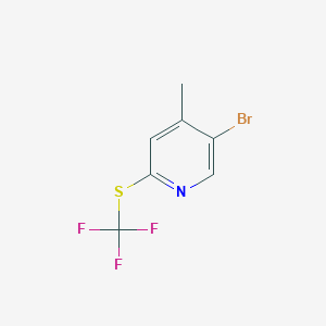 molecular formula C7H5BrF3NS B3221051 5-Bromo-4-methyl-2-(trifluoromethylthio)pyridine CAS No. 1204234-68-3