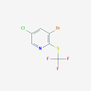 molecular formula C6H2BrClF3NS B3221058 3-Bromo-5-chloro-2-(trifluoromethylthio)pyridine CAS No. 1204234-76-3