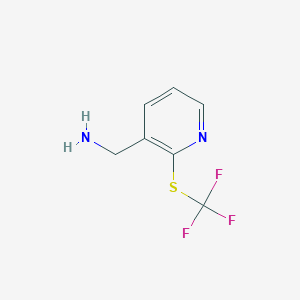 molecular formula C7H7F3N2S B3221075 (2-((Trifluoromethyl)thio)pyridin-3-yl)methanamine CAS No. 1204235-00-6