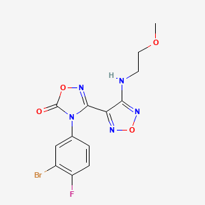 4-(3-bromo-4-fluorophenyl)-3-(4-(2-methoxyethylamino)-1,2,5-oxadiazol-3-yl)-1,2,4-oxadiazol-5(4H)-one