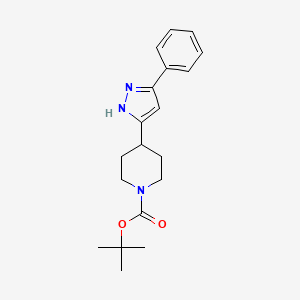 tert-butyl 4-(3-phenyl-1H-pyrazol-5-yl)piperidine-1-carboxylate