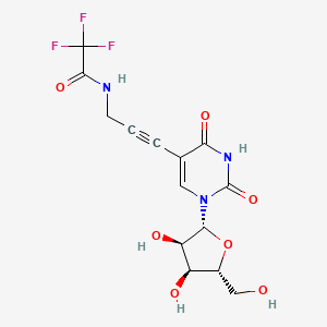 molecular formula C14H14F3N3O7 B3221168 5-(3-Trifluoroacetamidopropyn-1-yl)-uridine CAS No. 120609-05-4