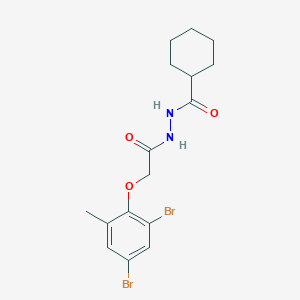molecular formula C16H20Br2N2O3 B322117 N'-[2-(2,4-dibromo-6-methylphenoxy)acetyl]cyclohexanecarbohydrazide 