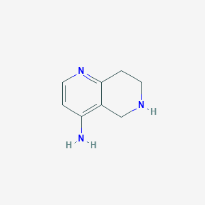 molecular formula C8H11N3 B3221183 5,6,7,8-Tetrahydro-1,6-naphthyridin-4-amine CAS No. 1206249-55-9