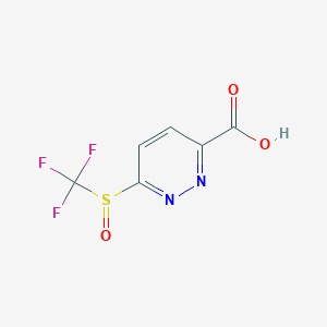 molecular formula C6H3F3N2O3S B3221202 6-(Trifluoromethylsulfinyl)pyridazine-3-carboxylic acid CAS No. 1206523-82-1