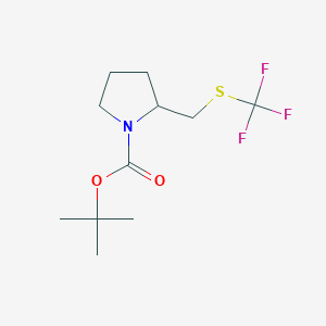 2-Trifluoromethylsulfanylmethylpyrrolidine-1-carboxylicacid tert-butyl ester