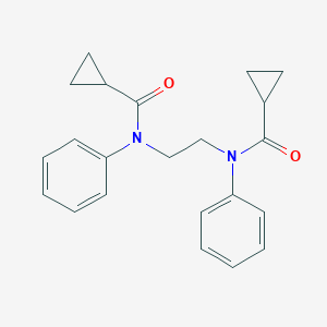 molecular formula C22H24N2O2 B322121 N,N'-1,2-ethanediylbis(N-phenylcyclopropanecarboxamide) 