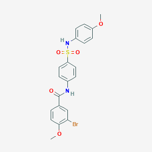 molecular formula C21H19BrN2O5S B322122 3-bromo-4-methoxy-N-{4-[(4-methoxyanilino)sulfonyl]phenyl}benzamide 