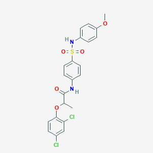 molecular formula C22H20Cl2N2O5S B322123 2-(2,4-dichlorophenoxy)-N-{4-[(4-methoxyanilino)sulfonyl]phenyl}propanamide 