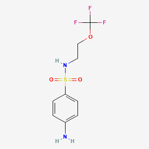 molecular formula C9H11F3N2O3S B3221231 4-Amino-N-(2-(trifluoromethoxy)ethyl)benzenesulfonamide CAS No. 1206524-10-8