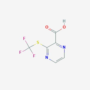 molecular formula C6H3F3N2O2S B3221238 3-((Trifluoromethyl)thio)pyrazine-2-carboxylic acid CAS No. 1206524-12-0