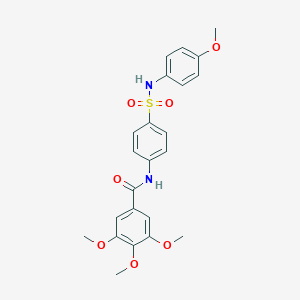 molecular formula C23H24N2O7S B322124 3,4,5-trimethoxy-N-{4-[(4-methoxyanilino)sulfonyl]phenyl}benzamide 