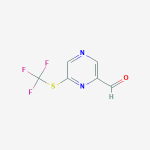 6-Trifluoromethylsulfanyl-pyrazine-2-carbaldehyde