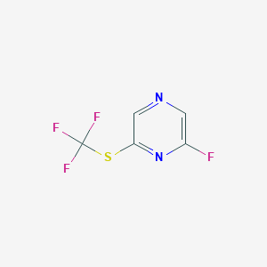 molecular formula C5H2F4N2S B3221255 2-Fluoro-6-trifluoromethylsulfanylpyrazine CAS No. 1206524-21-1