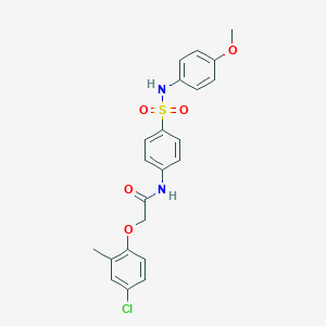 molecular formula C22H21ClN2O5S B322126 2-(4-chloro-2-methylphenoxy)-N-{4-[(4-methoxyanilino)sulfonyl]phenyl}acetamide 