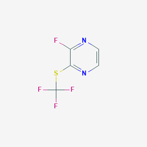 molecular formula C5H2F4N2S B3221279 2-Fluoro-3-trifluoromethylsulfanylpyrazine CAS No. 1206524-61-9