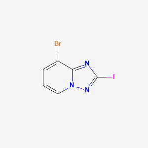 molecular formula C6H3BrIN3 B3221289 8-Bromo-2-iodo-[1,2,4]triazolo[1,5-a]pyridine CAS No. 1206640-83-6