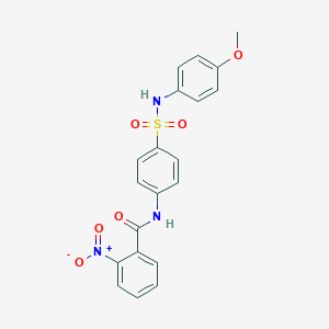 molecular formula C20H17N3O6S B322129 2-nitro-N-{4-[(4-methoxyanilino)sulfonyl]phenyl}benzamide 