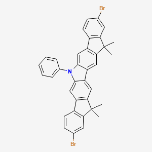 8,22-Dibromo-5,5,25,25-tetramethyl-15-phenyl-15-azaheptacyclo[14.11.0.02,14.04,12.06,11.018,26.019,24]heptacosa-1(27),2,4(12),6(11),7,9,13,16,18(26),19(24),20,22-dodecaene