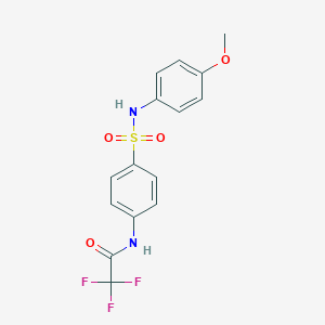 molecular formula C15H13F3N2O4S B322131 2,2,2-trifluoro-N-{4-[(4-methoxyanilino)sulfonyl]phenyl}acetamide 