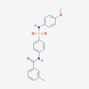 molecular formula C21H20N2O4S B322132 N-{4-[(4-methoxyanilino)sulfonyl]phenyl}-3-methylbenzamide 
