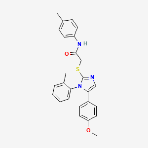 2-((5-(4-methoxyphenyl)-1-(o-tolyl)-1H-imidazol-2-yl)thio)-N-(p-tolyl)acetamide