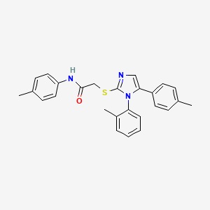 N-(p-tolyl)-2-((1-(o-tolyl)-5-(p-tolyl)-1H-imidazol-2-yl)thio)acetamide