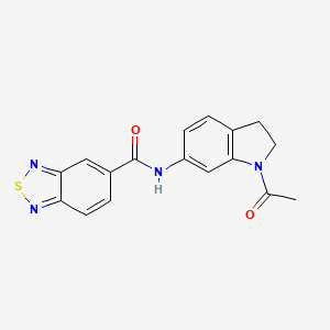 molecular formula C17H14N4O2S B3221359 N-(1-acetylindolin-6-yl)benzo[c][1,2,5]thiadiazole-5-carboxamide CAS No. 1206995-10-9