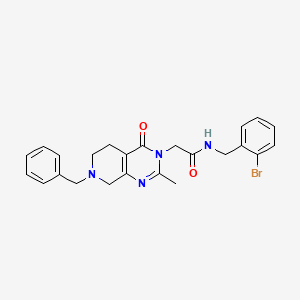 molecular formula C24H25BrN4O2 B3221390 5-[(E)-2-(3,4-dimethoxyphenyl)vinyl]-3-[3-(2-methyl-1,3-thiazol-4-yl)phenyl]-1,2,4-oxadiazole CAS No. 1207000-06-3