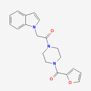1-(4-(furan-2-carbonyl)piperazin-1-yl)-2-(1H-indol-1-yl)ethanone
