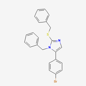 molecular formula C23H19BrN2S B3221404 1-benzyl-2-(benzylthio)-5-(4-bromophenyl)-1H-imidazole CAS No. 1207004-13-4