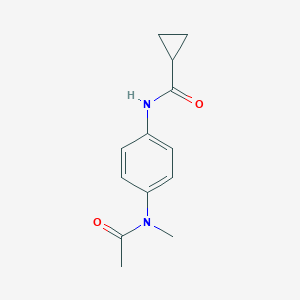 molecular formula C13H16N2O2 B322142 N-{4-[acetyl(methyl)amino]phenyl}cyclopropanecarboxamide 