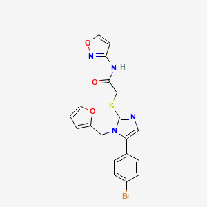 2-((5-(4-bromophenyl)-1-(furan-2-ylmethyl)-1H-imidazol-2-yl)thio)-N-(5-methylisoxazol-3-yl)acetamide