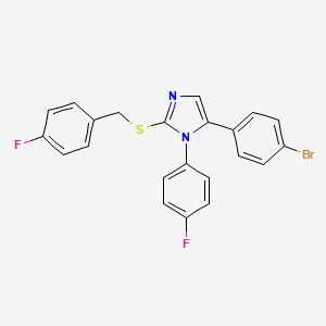 5-(4-bromophenyl)-2-((4-fluorobenzyl)thio)-1-(4-fluorophenyl)-1H-imidazole