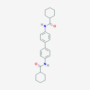 molecular formula C26H32N2O2 B322144 N-{4'-[(cyclohexylcarbonyl)amino][1,1'-biphenyl]-4-yl}cyclohexanecarboxamide 