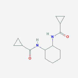 molecular formula C14H22N2O2 B322145 N-{2-[(cyclopropylcarbonyl)amino]cyclohexyl}cyclopropanecarboxamide 
