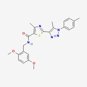 N-(2,5-dimethoxybenzyl)-4-methyl-2-(5-methyl-1-(p-tolyl)-1H-1,2,3-triazol-4-yl)thiazole-5-carboxamide
