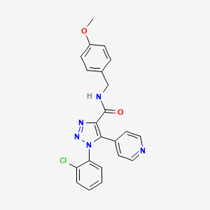 molecular formula C22H18ClN5O2 B3221470 1-Phenyl-4-[(1-pyridin-4-ylpiperidin-4-yl)carbonyl]piperazine CAS No. 1207017-31-9
