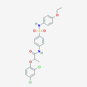 molecular formula C23H22Cl2N2O5S B322149 2-(2,4-dichlorophenoxy)-N-{4-[(4-ethoxyanilino)sulfonyl]phenyl}propanamide 