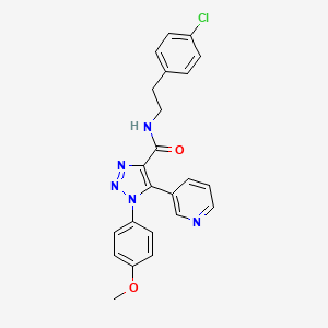 molecular formula C23H20ClN5O2 B3221522 N-(4-chlorophenethyl)-1-(4-methoxyphenyl)-5-(pyridin-3-yl)-1H-1,2,3-triazole-4-carboxamide CAS No. 1207028-04-3