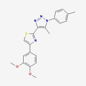 4-[4-(3,4-dimethoxyphenyl)-1,3-thiazol-2-yl]-5-methyl-1-(4-methylphenyl)-1H-1,2,3-triazole