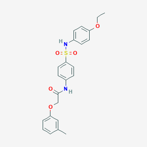 molecular formula C23H24N2O5S B322155 N-{4-[(4-ethoxyanilino)sulfonyl]phenyl}-2-(3-methylphenoxy)acetamide 