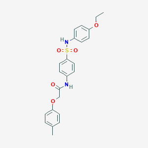 molecular formula C23H24N2O5S B322156 N-{4-[(4-ethoxyanilino)sulfonyl]phenyl}-2-(4-methylphenoxy)acetamide 