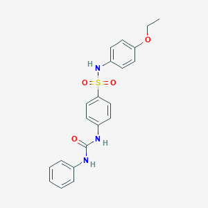 molecular formula C21H21N3O4S B322157 4-[(anilinocarbonyl)amino]-N-(4-ethoxyphenyl)benzenesulfonamide 