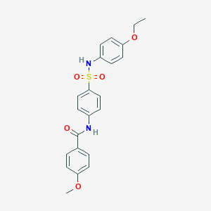 molecular formula C22H22N2O5S B322159 N-{4-[(4-ethoxyanilino)sulfonyl]phenyl}-4-methoxybenzamide 