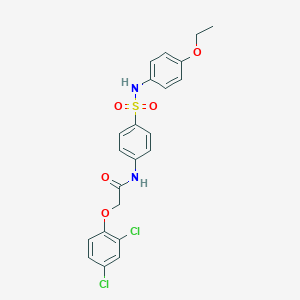 molecular formula C22H20Cl2N2O5S B322161 2-(2,4-dichlorophenoxy)-N-{4-[(4-ethoxyanilino)sulfonyl]phenyl}acetamide 