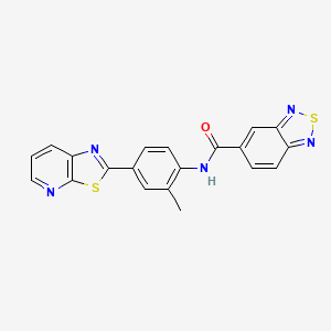 N-(2-methyl-4-(thiazolo[5,4-b]pyridin-2-yl)phenyl)benzo[c][1,2,5]thiadiazole-5-carboxamide