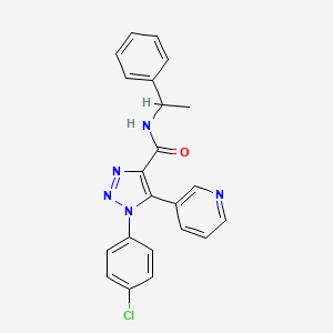 1-(4-chlorophenyl)-N-(1-phenylethyl)-5-(pyridin-3-yl)-1H-1,2,3-triazole-4-carboxamide